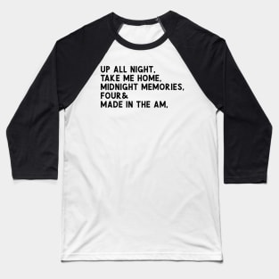 One Direction albums Baseball T-Shirt